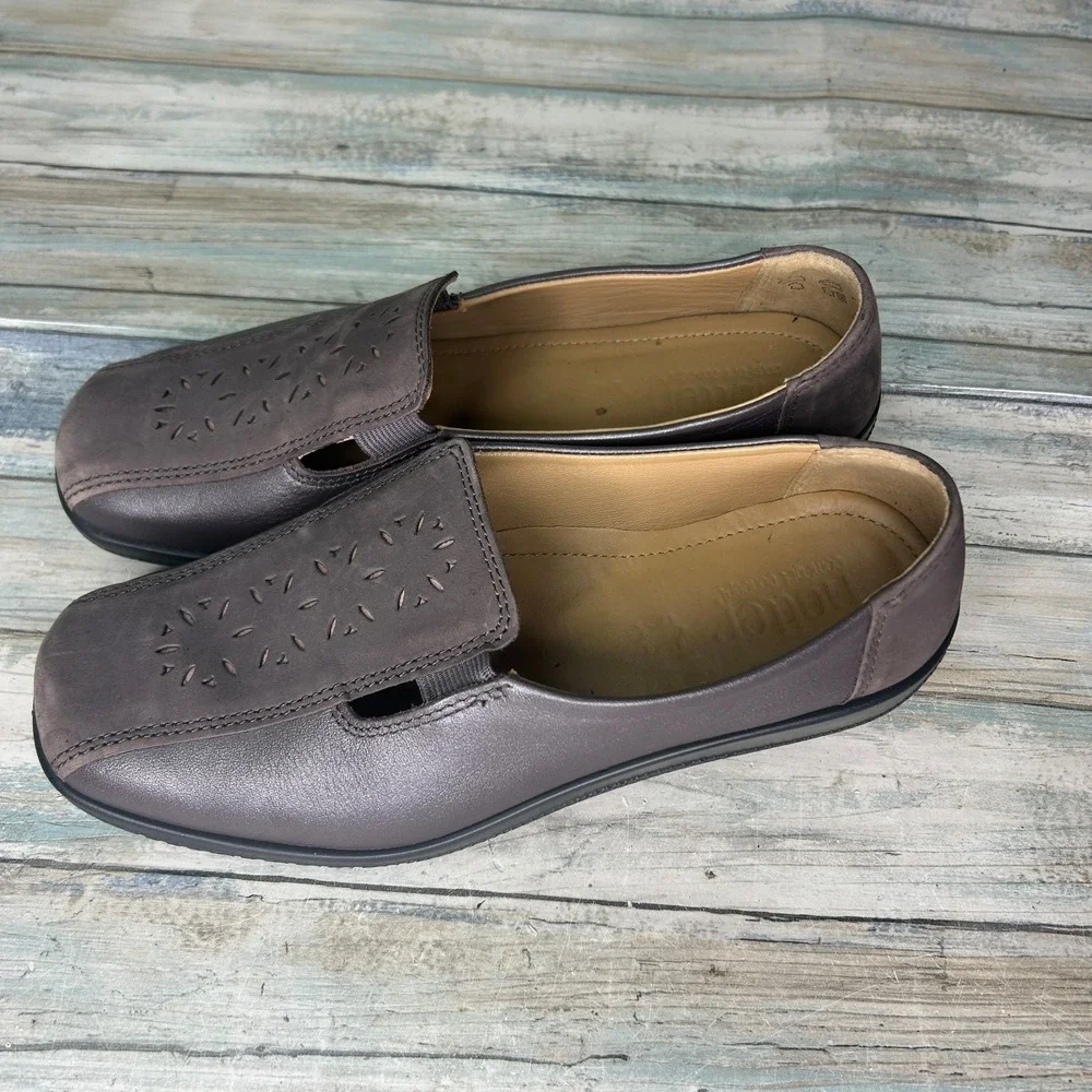 Hotter‎ Calypso Size 7.5 EXF Cut out Womens leather suede comfort Shoes